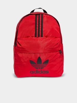 adidas Originals Unisex 3 Stripes Trefoil Red Backpack