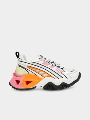 Women's Steve Madden Orange Multi  Fenixx Athletic Sneakers