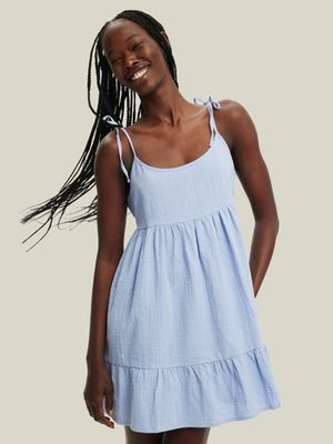 Women's Cotton On Light Blue Sunny Babydoll Mini Dress