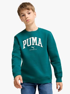 Boys Puma Squad Crew Teal Sweat