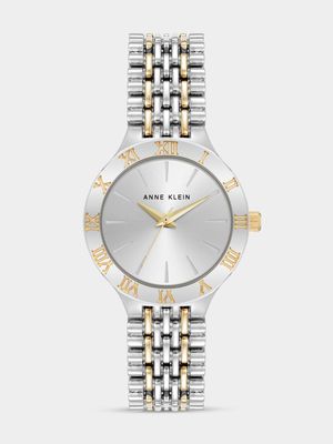 Anne Klein Silver Plated Two Tone Bracelet Watch