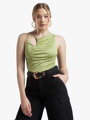 Women's Fatigue Cut Out Draped Top