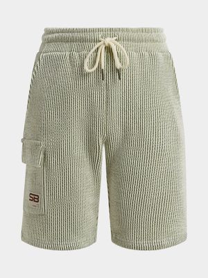 Boys Seersucker Pull Up Shorts