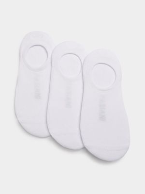 Fabiani Men's White 3 Pack Invisible Socks