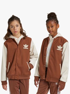 Adidas Youth Jacket Brown Polyester Zip