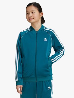 Adidas Teal Track Top Polyester Sweat Top