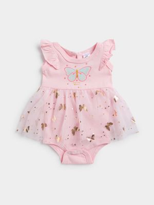 Jet Infant Girls Light Pink Butterfly Tutu Body Vest