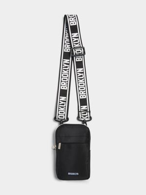 Jet Older Girls Black/White Strap Phone Bag