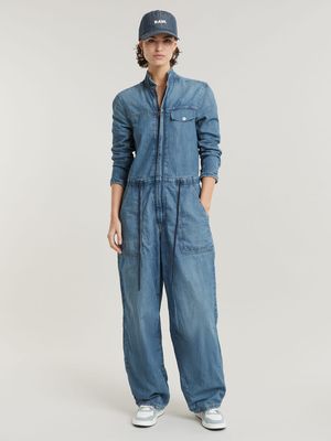 G-Star Women's Cocoon Faded Medium Blue Jumpsuit