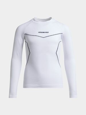 TS Boys Long Sleeve Baselayer White Nylon Tee