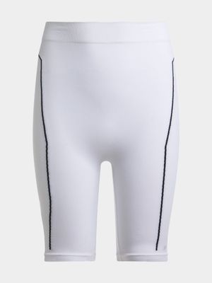 TS Boys Short Tight White Nylon Blend Shorts