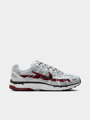 Nike Men's P-6000 Silver/Red Sneaker