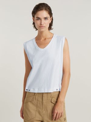 G-Star Women's Riveted Loose White Top