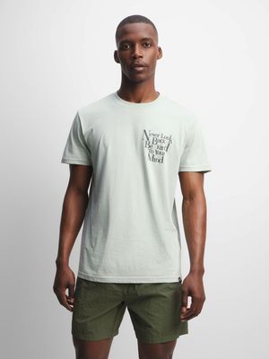 TS Men's Never Look Back Graphic Tee - Cotton T-shirt