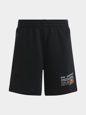 Nike Black Kids Paint Yellow Foot Short