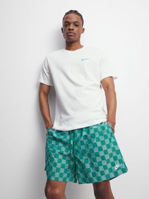 Nike Men's Club Flow Checker Blue Shorts