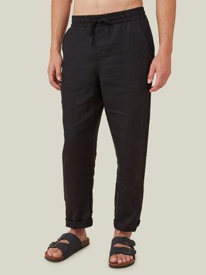 Men's Cotton On Black Linen Pants