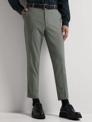 Men's Markham Smart Slim Tapered Houndstooth Check Green/Navy Trouser