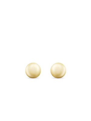 Sterling Silver & Yellow Gold  10mm Half Ball Stud Earrings