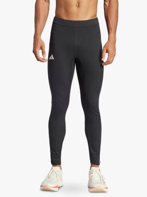 Mens adidas Adizero Essentials Running Long Black Tights