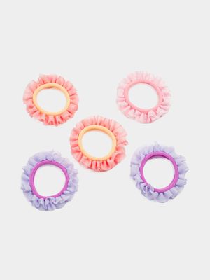 Girl's 5-Pack Scrunchies With Ruffles