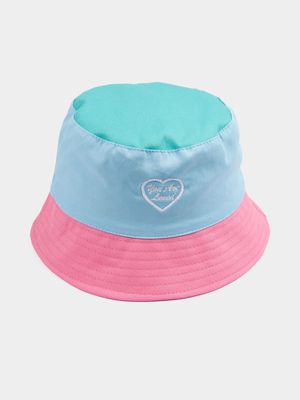 Girl's Pink & Blue  Bucket Hat