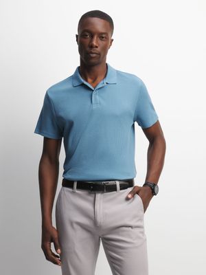 Men's Blue Textured Golfer