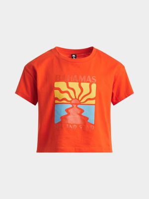 Jet Older Girls Orange Bahamas Boxy T-Shirt