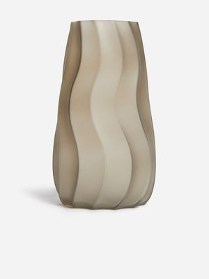 Jet Home Grey Frosted Vase