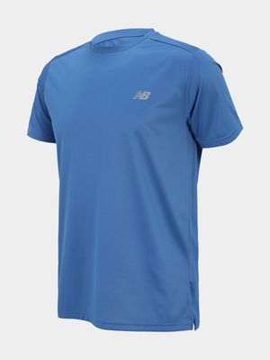 Mens New Balance Sport Essentials Blue Top