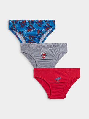 Jet Younger Boy Multicolour 3 Pack Spiderman Briefs