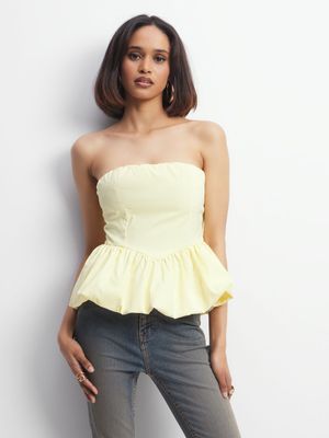 Women's Yellow Bubble Top