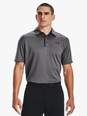 Mens Under Armour Tech Grey Polo