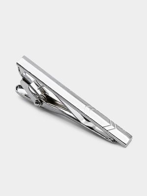 Men's Markham Chevron Silver Tie Clip