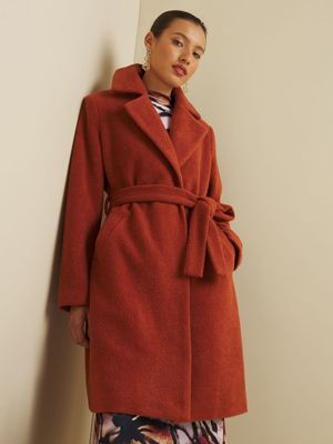 Women's Iconography Belted Longline Luxe Coat