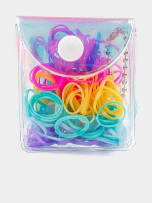 Girl's Multicolour Silicone Hair Elastics Pack