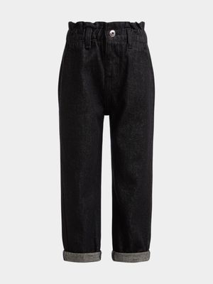 Older Girl's Black Mom Jeans