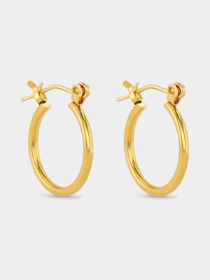 Gold Plated Stainless Steel Hoop Earring