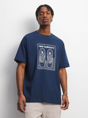 New Balance Men's Relaxed 550 Navy T-shirt