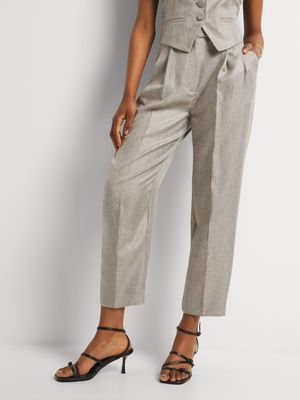 Luella Lurex Pleated Tapered Leg Suiting Trousers