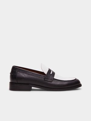 Men's Steve Madden Black & White  Lincoln Loafers