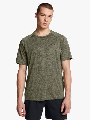 Mens Under Armour Tech 2.0 Khaki Tee