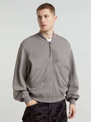 G-Star Men's GA-1 Graphic Loose Bomber Grey Sweater