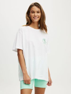 Women's Cotton On White Active Graphic T-shirt