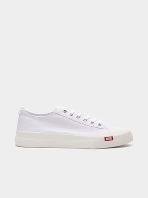 Men's Diesel White S-Athos Low Sneakers