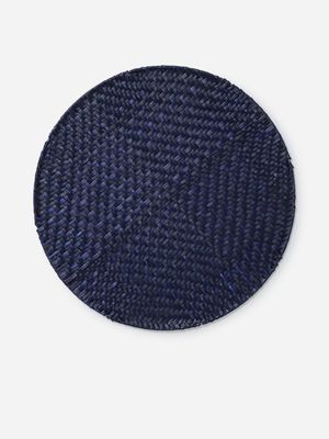 Woven Grass Placemat Navy 38cm