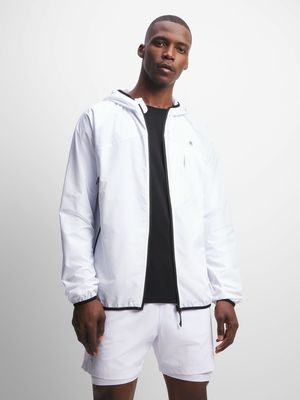 Mens TS Dri-Tech Multi Zip White Run Jacket