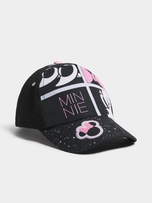 Jet Younger Girls Black/Pink Minnie Mouse Cap