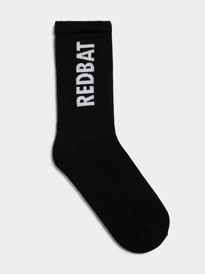 Redbat Unisex Branded Black Socks 4-7