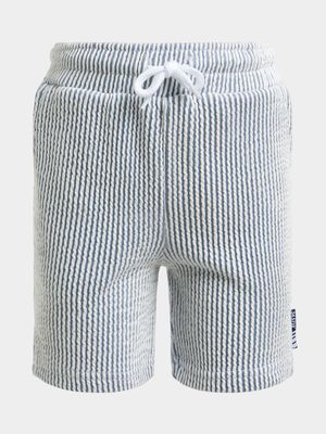 Jet Younger Boys Blue Textured Shorts